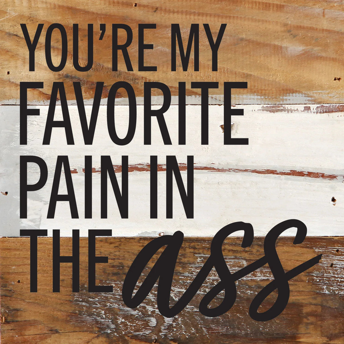 You're my favorite pain in the ass / 6x6 Reclaimed Wood Wall Decor