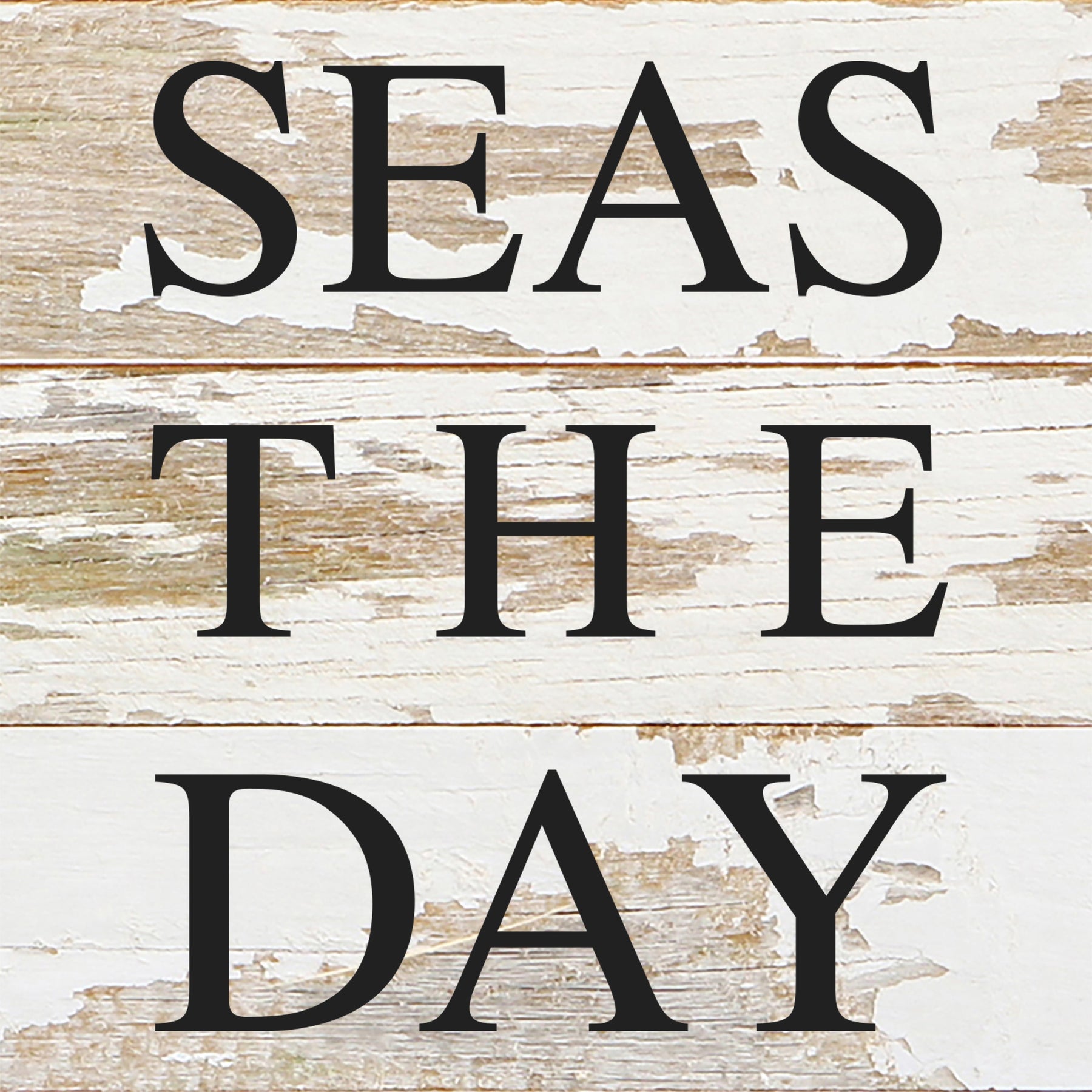 Seas the day / 6"x6" Reclaimed Wood Sign