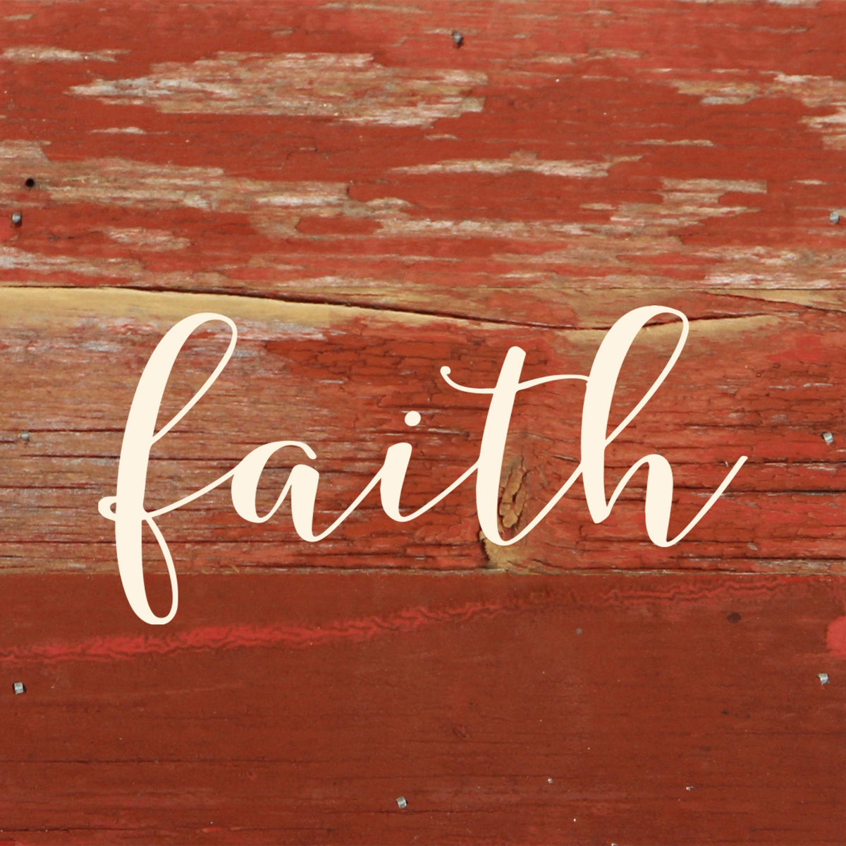 Faith (script) / 6"x6" Reclaimed Wood Sign