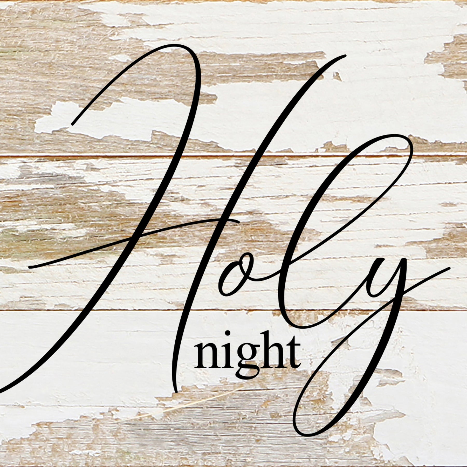 Holy night / 6"x6" Reclaimed Wood Sign