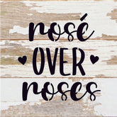 Rose over Roses / 6x6 Reclaimed Wood Sign