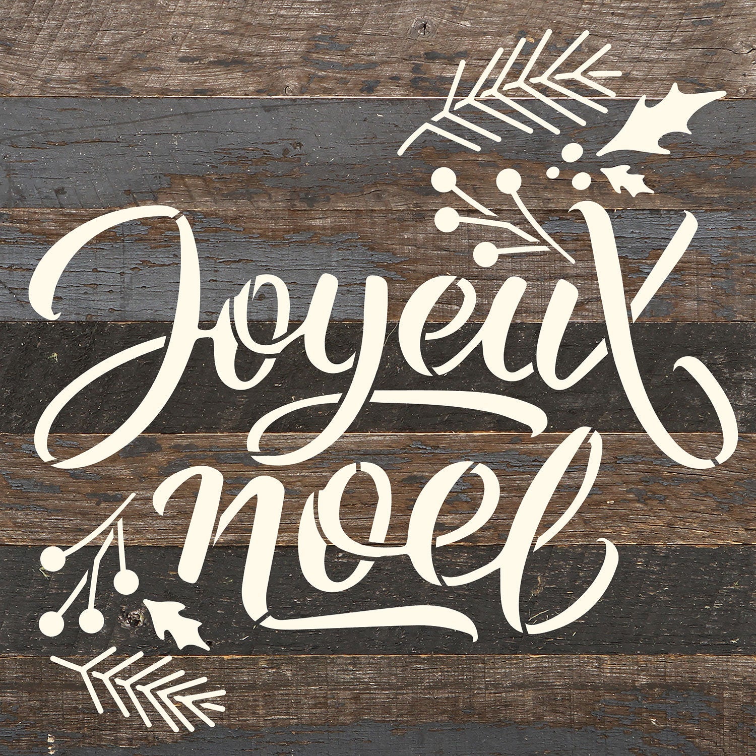 Joyeux Noel / 10x10 Reclaimed Wood Wall Decor