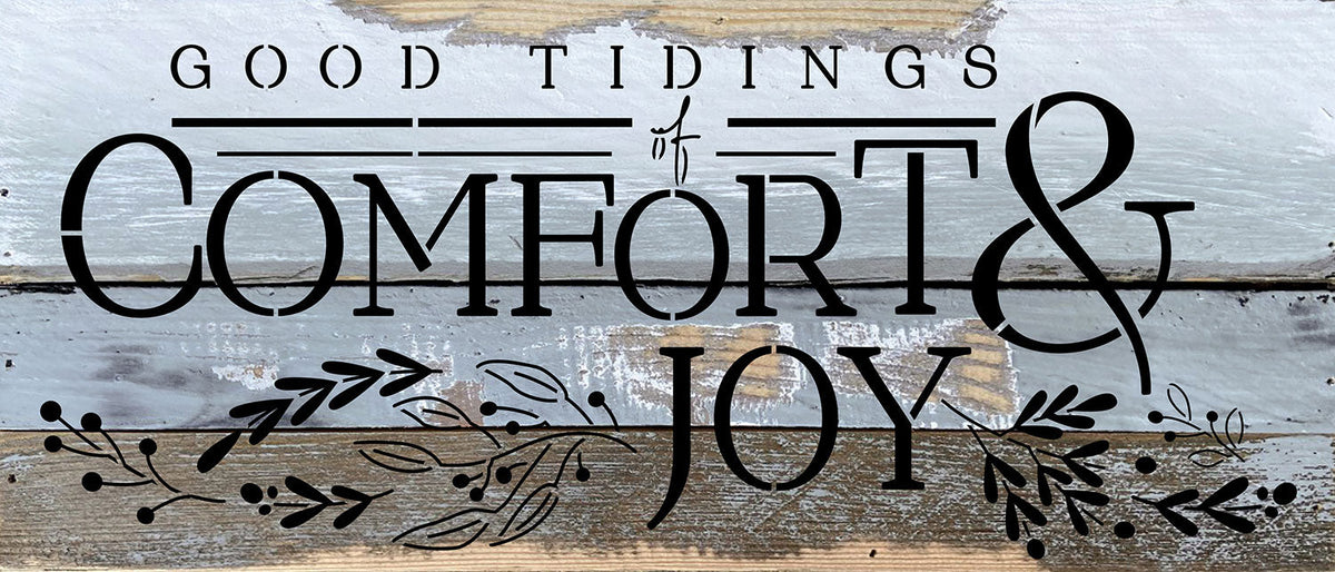 Good Tidings of Comfort & Joy / 14x6 Reclaimed Wood Wall Decor