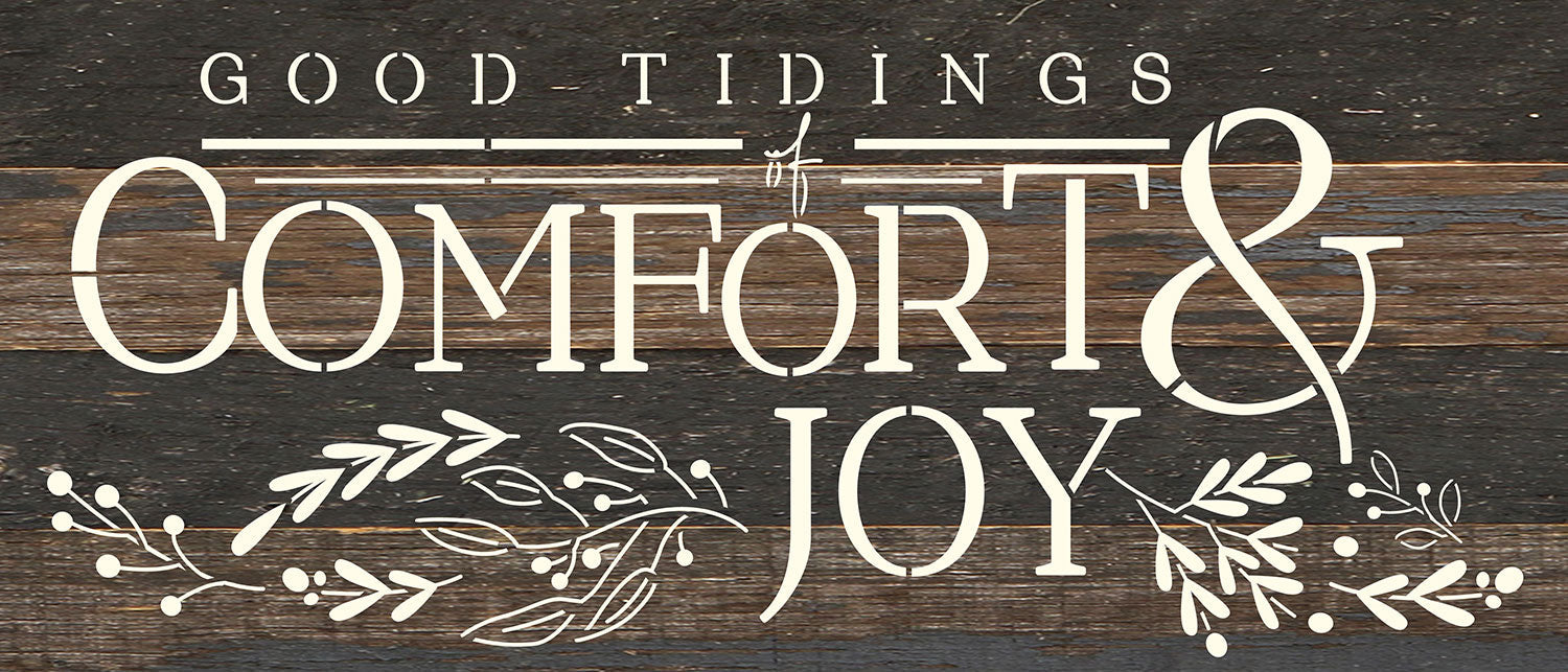 Good Tidings of Comfort & Joy / 14x6 Reclaimed Wood Wall Decor