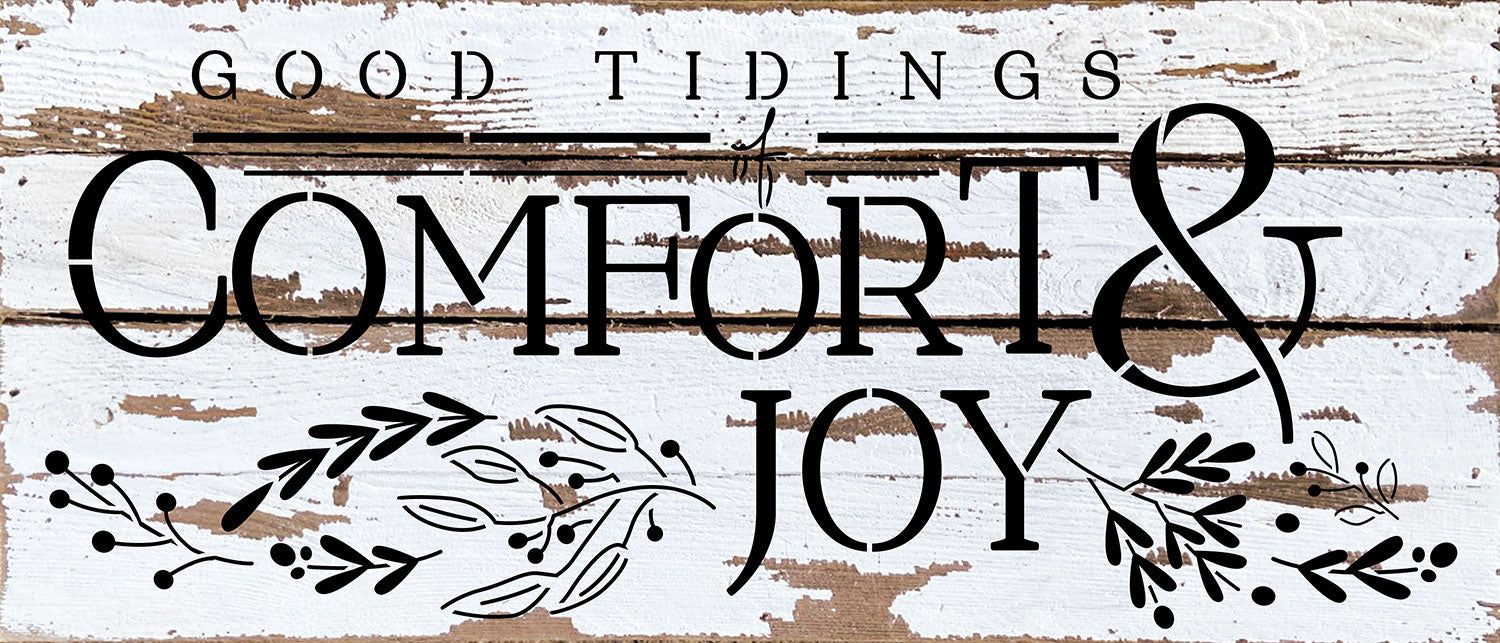 Good Tidings of Comfort & Joy / 14x6 Reclaimed Wood Wall Decor