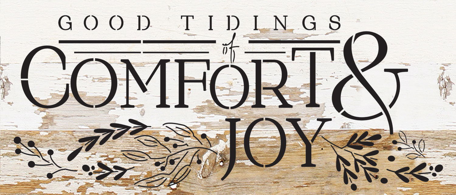 Good Tidings of Comfort & Joy / 14x6 Reclaimed Wood Wall Decor