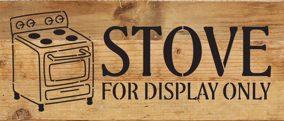 Stove for display only / 14x6 Reclaimed Wood Wall Decor