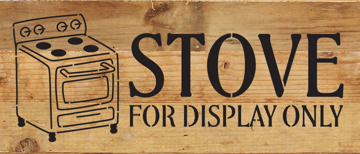 Stove for display only / 14x6 Reclaimed Wood Wall Decor