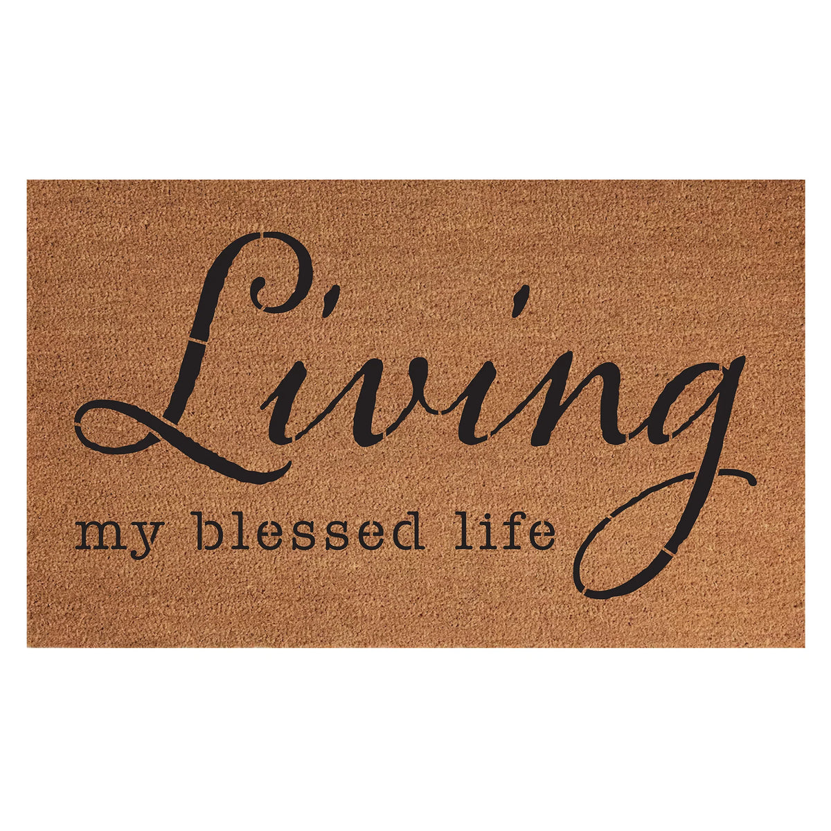 Living My Blessed Life / 18x30 Indoor/Outdoor Coir Mat