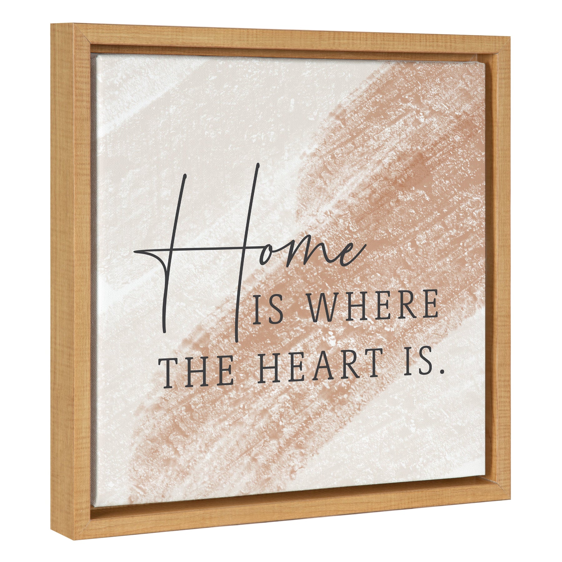 Home is where the heart is / 14x14 Framed Canvas