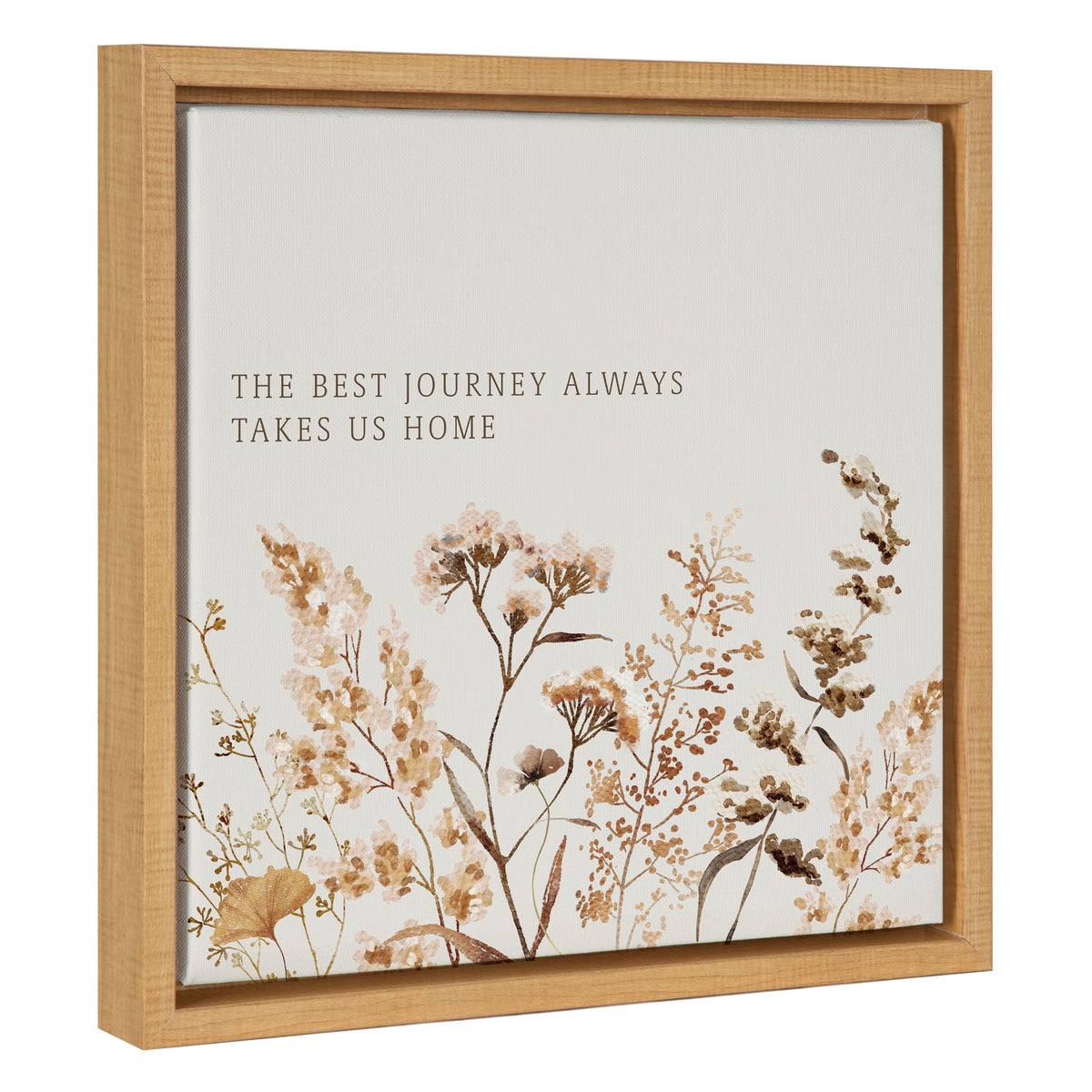 The Best Journey Always Takes Us Home / 14x14 Framed Canvas