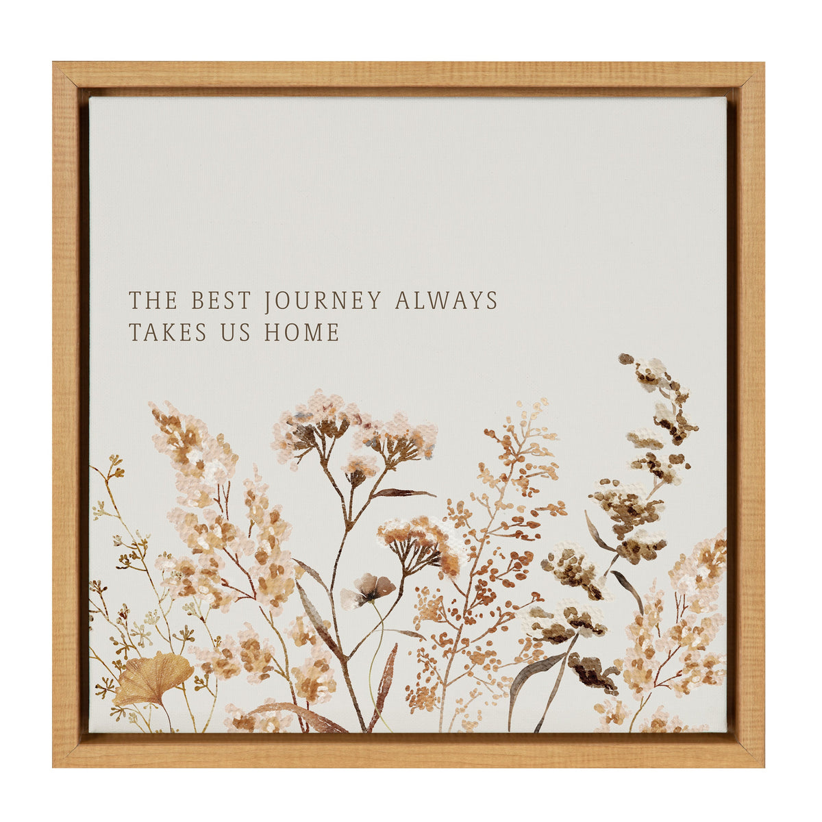 The Best Journey Always Takes Us Home / 14x14 Framed Canvas