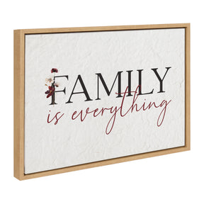 Family is everything / 24x18 Framed Canvas