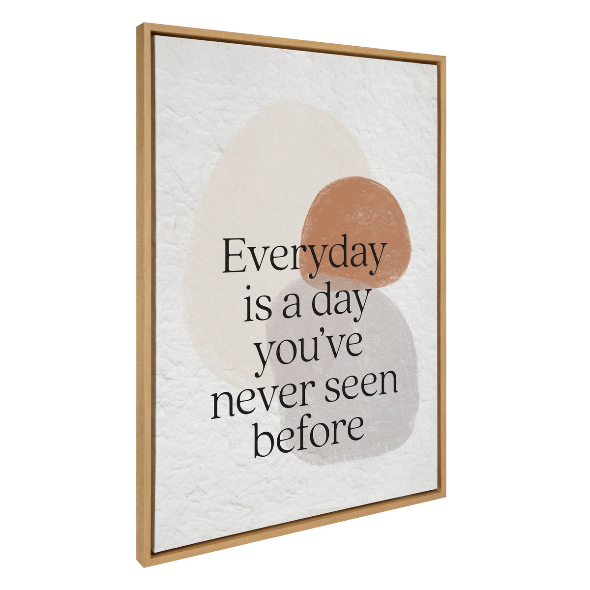 Everyday is a day you've never seen before / 28x38 Framed Canvas