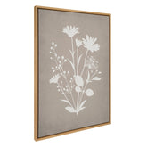 Floral Outline / 28x38 Framed Canvas