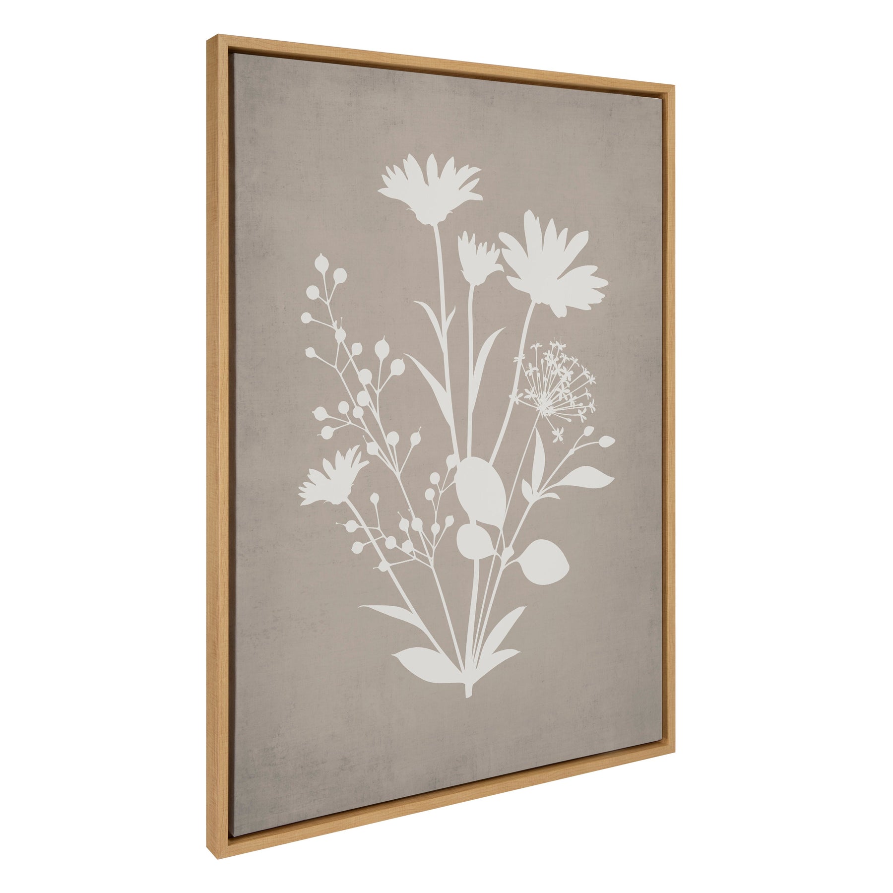 Floral Outline / 28x38 Framed Canvas