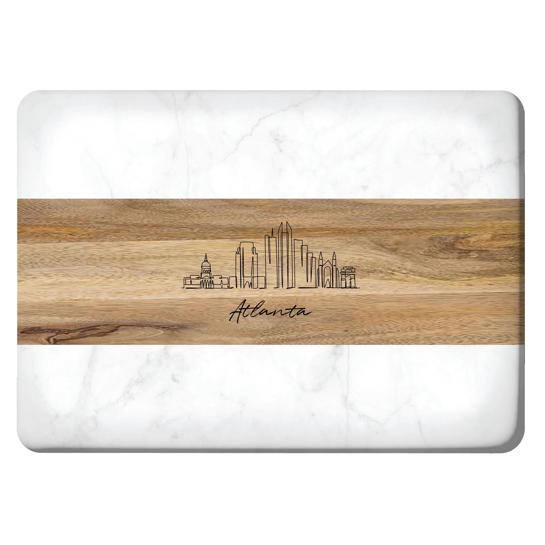 Custom City / Marble & Wood Serving Board