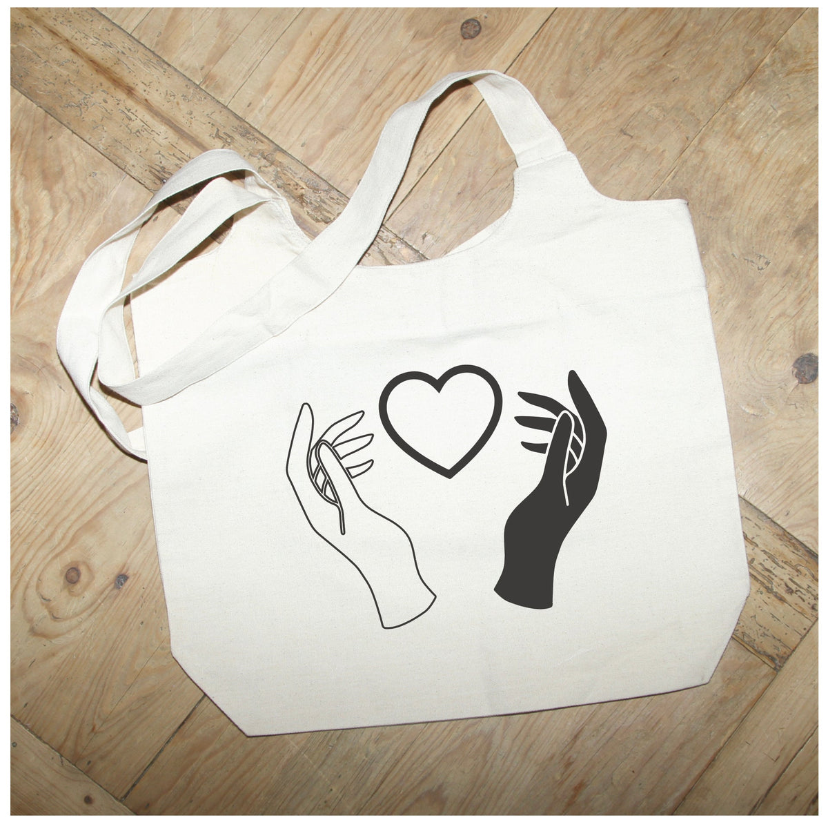 Love / Natural Tote Bag