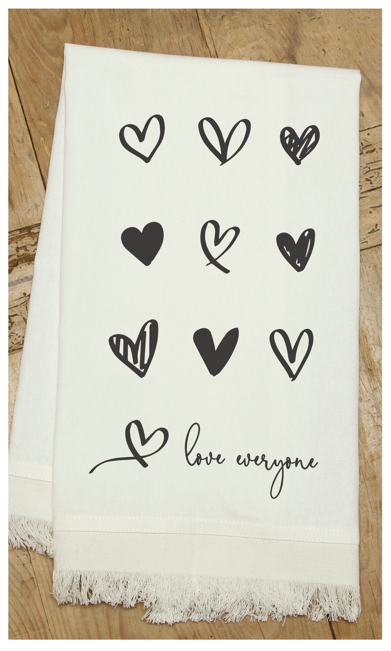 Love everyone / Natural Kitchen Towel