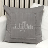 Custom Cityscape / Natural or Grey Pillow Cover