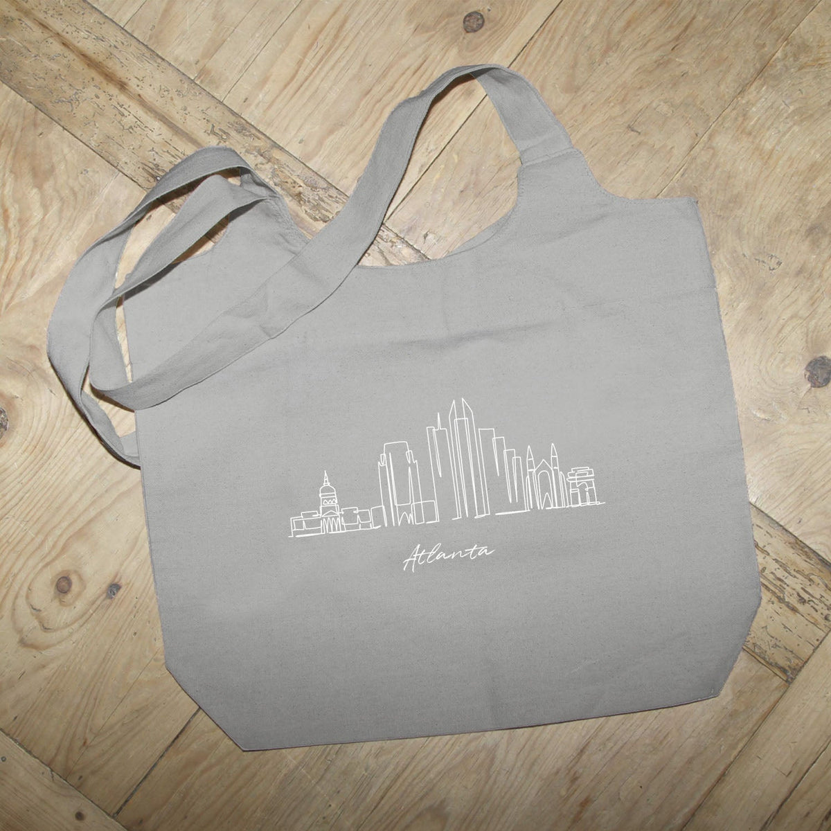 Custom Cityscape / Natural or Grey Tote Bag