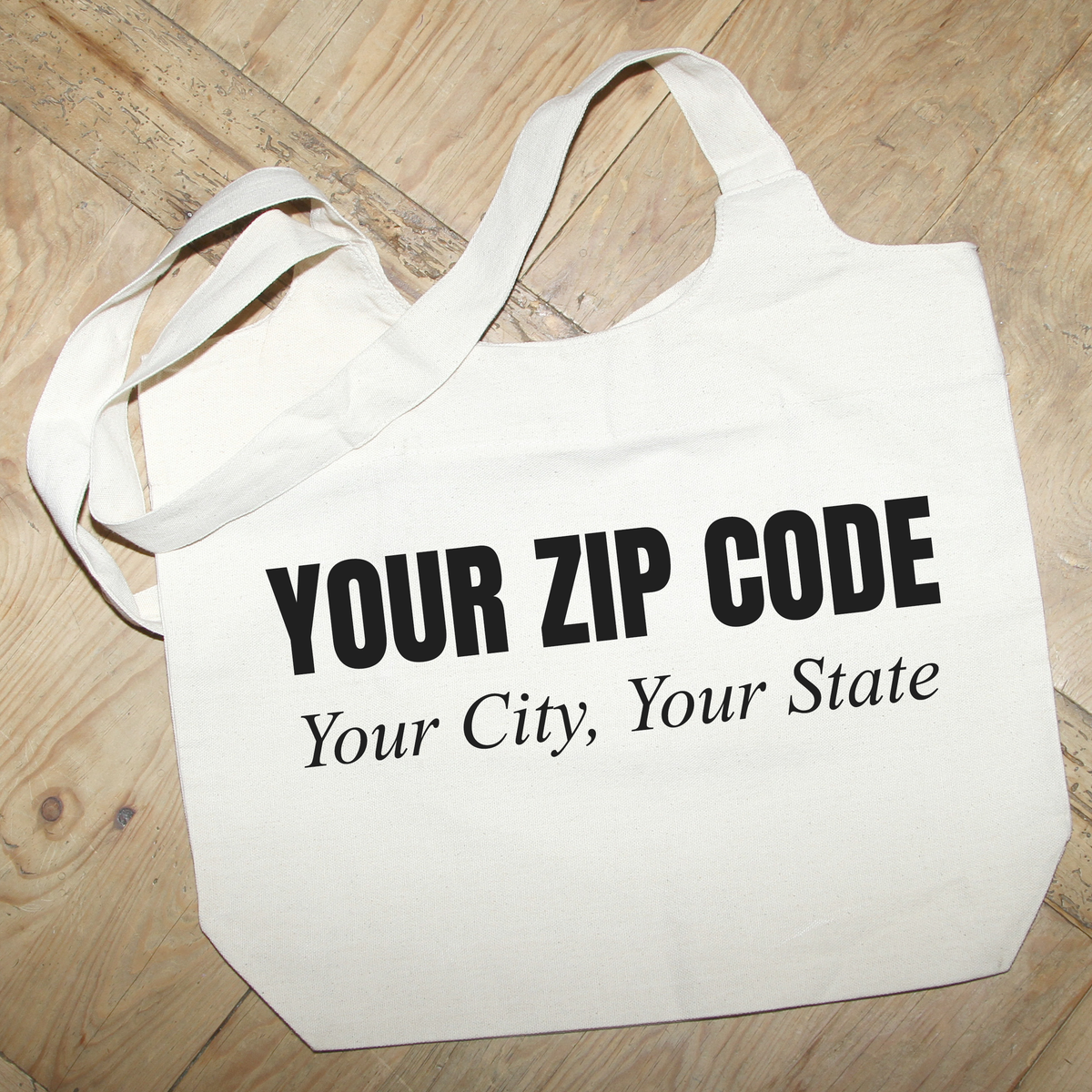 Custom ZIP Code Personalizable Tote Bag