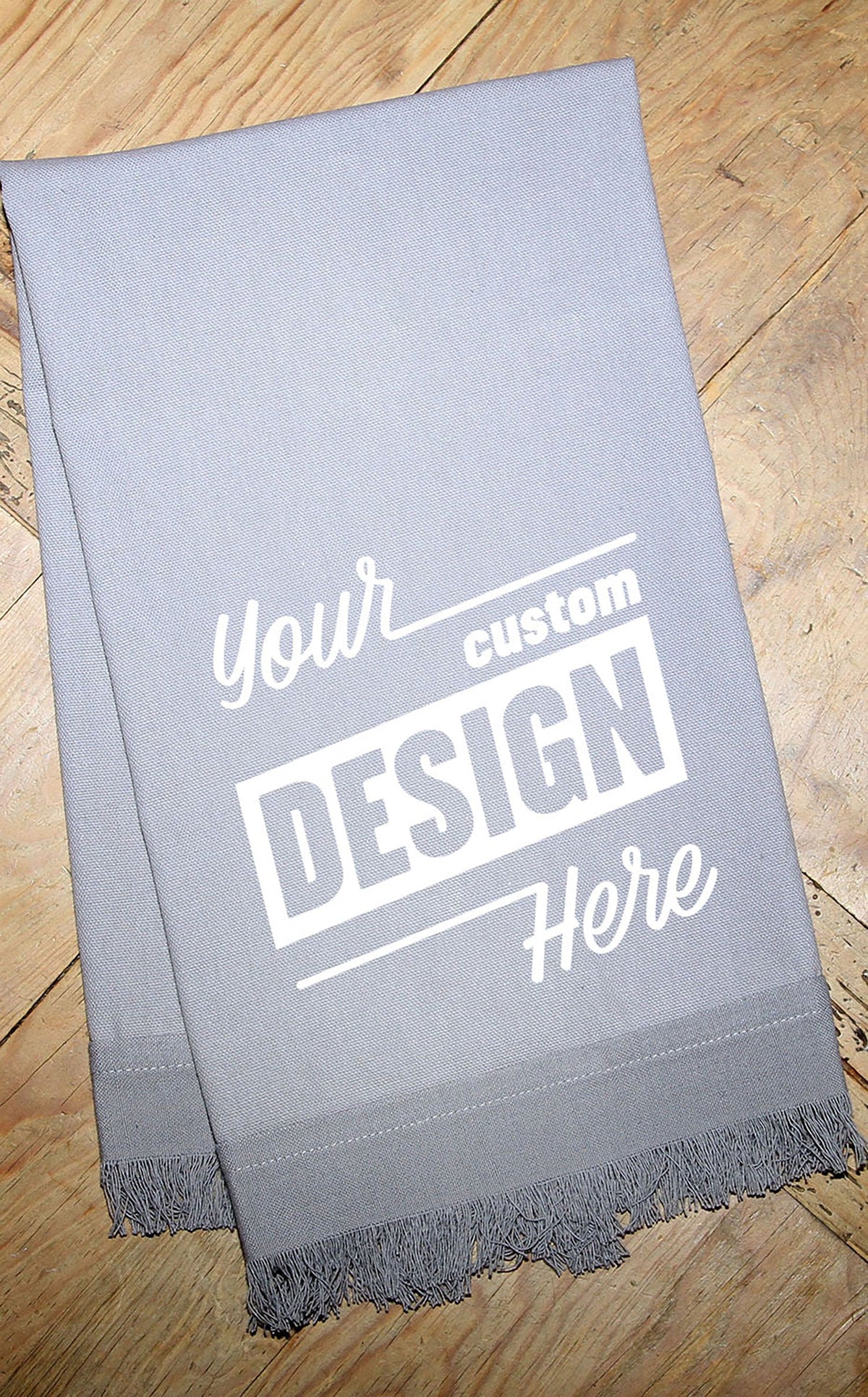 Custom Design / Natural or Grey Kitchen Tea Towel