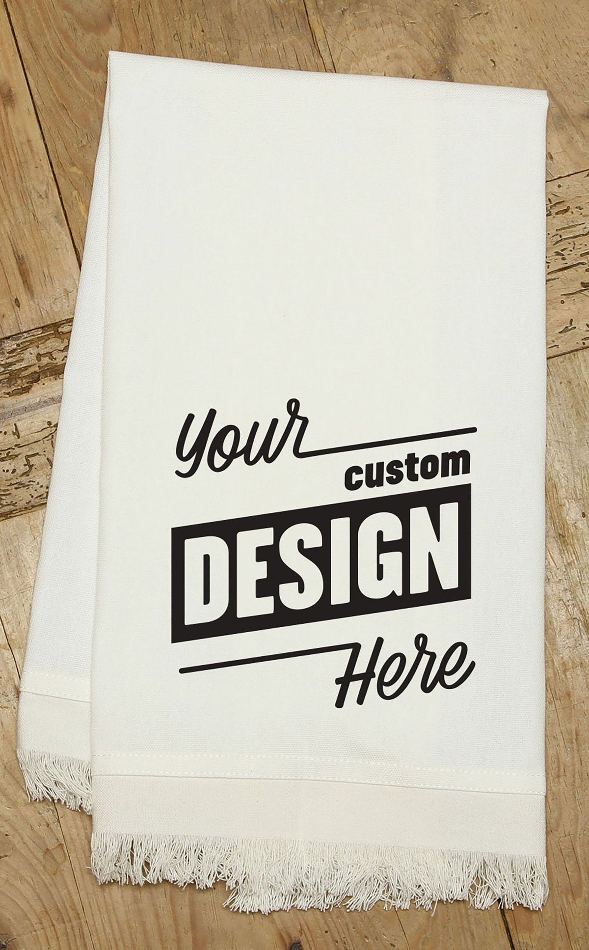 Custom Design / Natural or Grey Kitchen Tea Towel