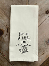 How do I like my eggs? Umm, in a cake. / Natural Kitchen Towel