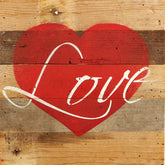 Love (with heart graphic) / 10"x10" Reclaimed Wood Sign
