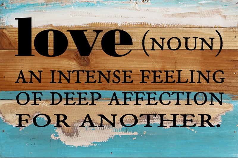 Love definition / 12x8 Reclaimed Wood Wall Art