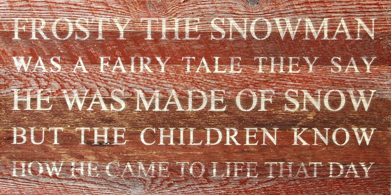 Frosty the Snowman / 24"x12" Reclaimed Wood Sign