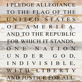 I pledge allegiance to the flag / 28"x28" Reclaimed Wood Sign