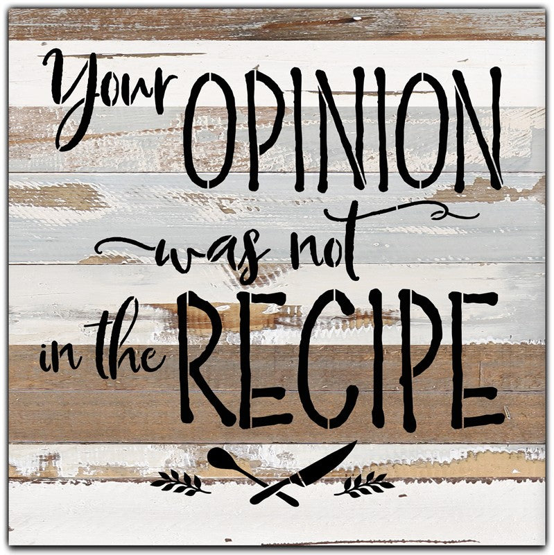 Your opinion was not in the recipe / 12x12 Reclaimed Wood Wall Art