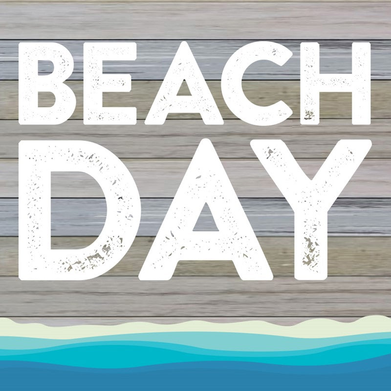 Beach Day / 12x12 Indoor/Outdoor Recycled Plastic Wall Art