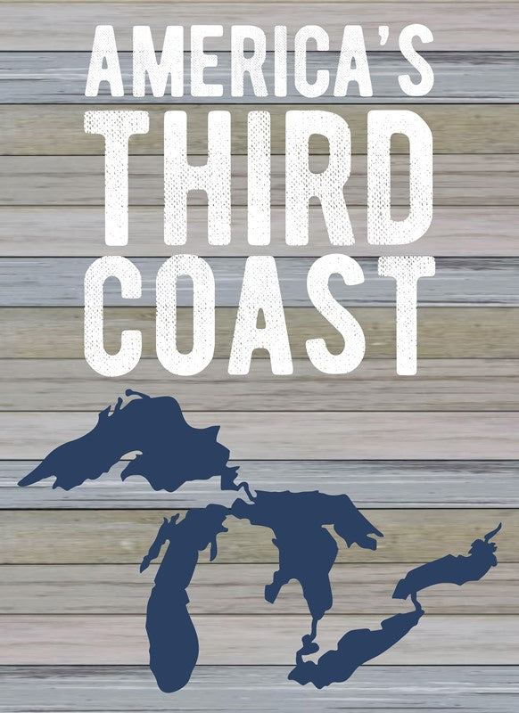 America's Third Coast / 16x22 Indoor/Outdoor Recycled Plastic Wall Art