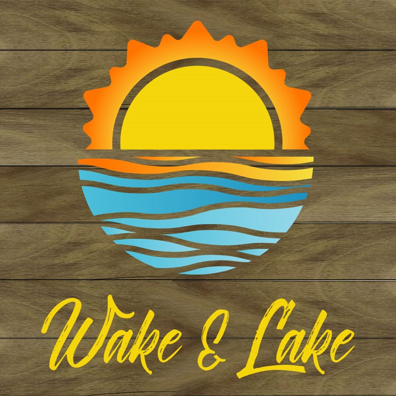 Wake & Lake / 12x12 Indoor/Outdoor Recycled Plastic Wall Art