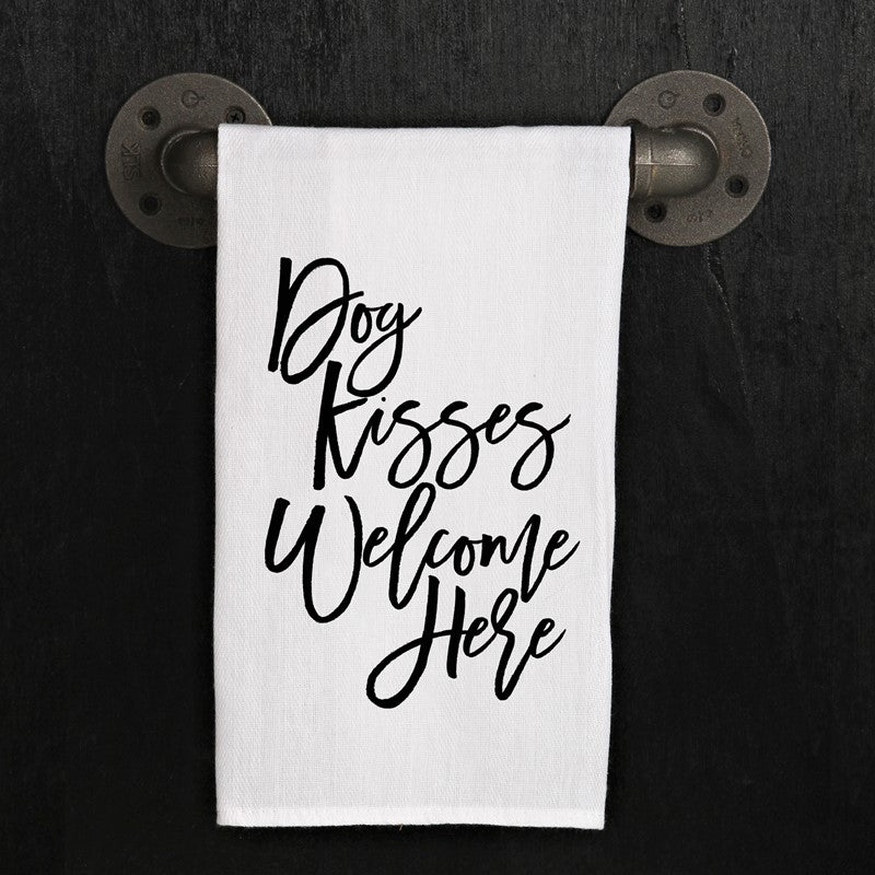 Dog kisses welcome here