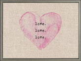 Love love love / 24"x18" Framed Canvas