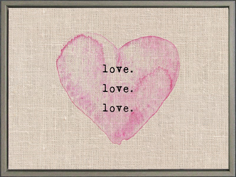 Love love love / 24"x18" Framed Canvas