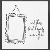 And they lived happily ever after. / 14"x14" Framed Canvas