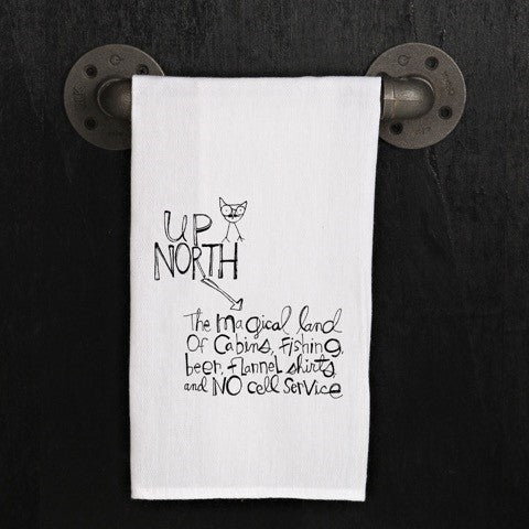 Up North...the magical land of cabins, fishing, beer, flannel shirts, and no cell service - Artist: Lynn Sanchelli