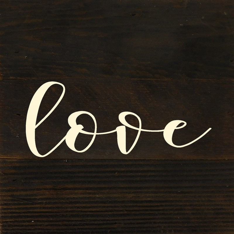 Love (script) / 6"x6" Reclaimed Wood Sign