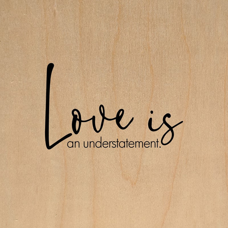 Love is an understatement / 14"x14" Wall Art