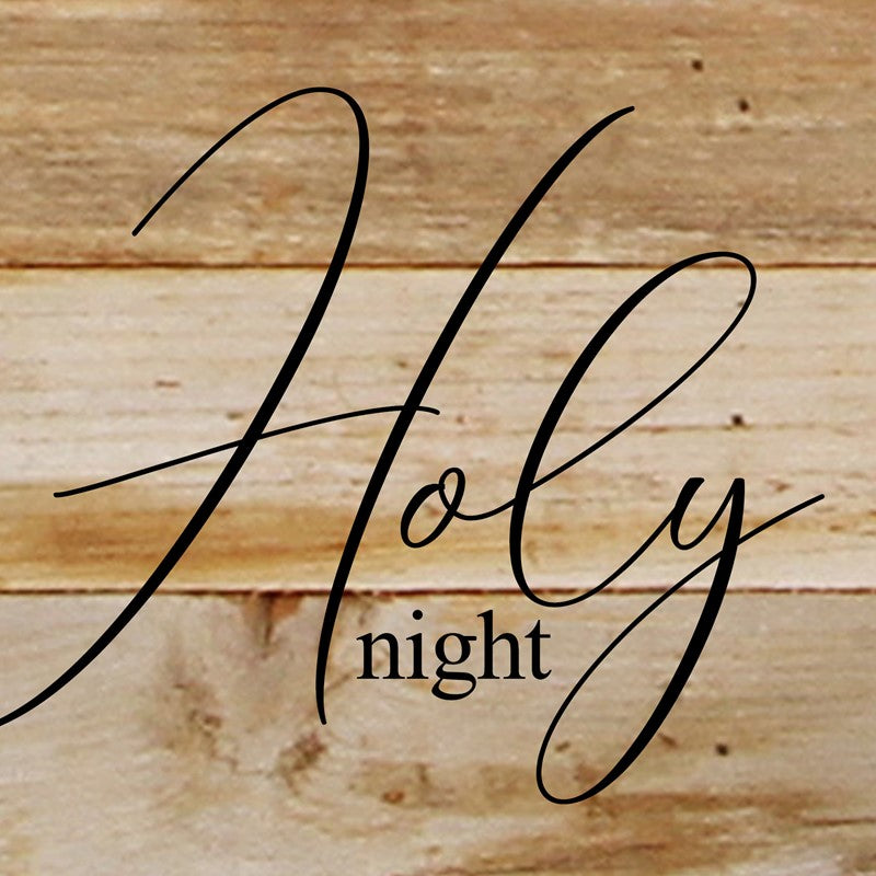 Holy night / 6"x6" Reclaimed Wood Sign