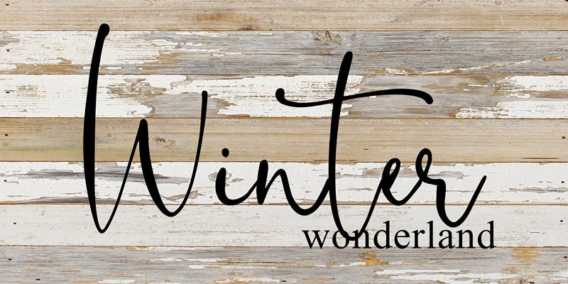 Winter wonderland / 24"x12" Reclaimed Wood Sign