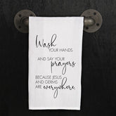 Wash your hands and say your prayers, because Jesus and germs are everywhere