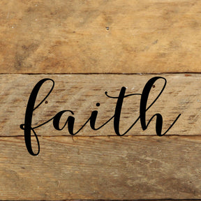 Faith (script) / 6"x6" Reclaimed Wood Sign