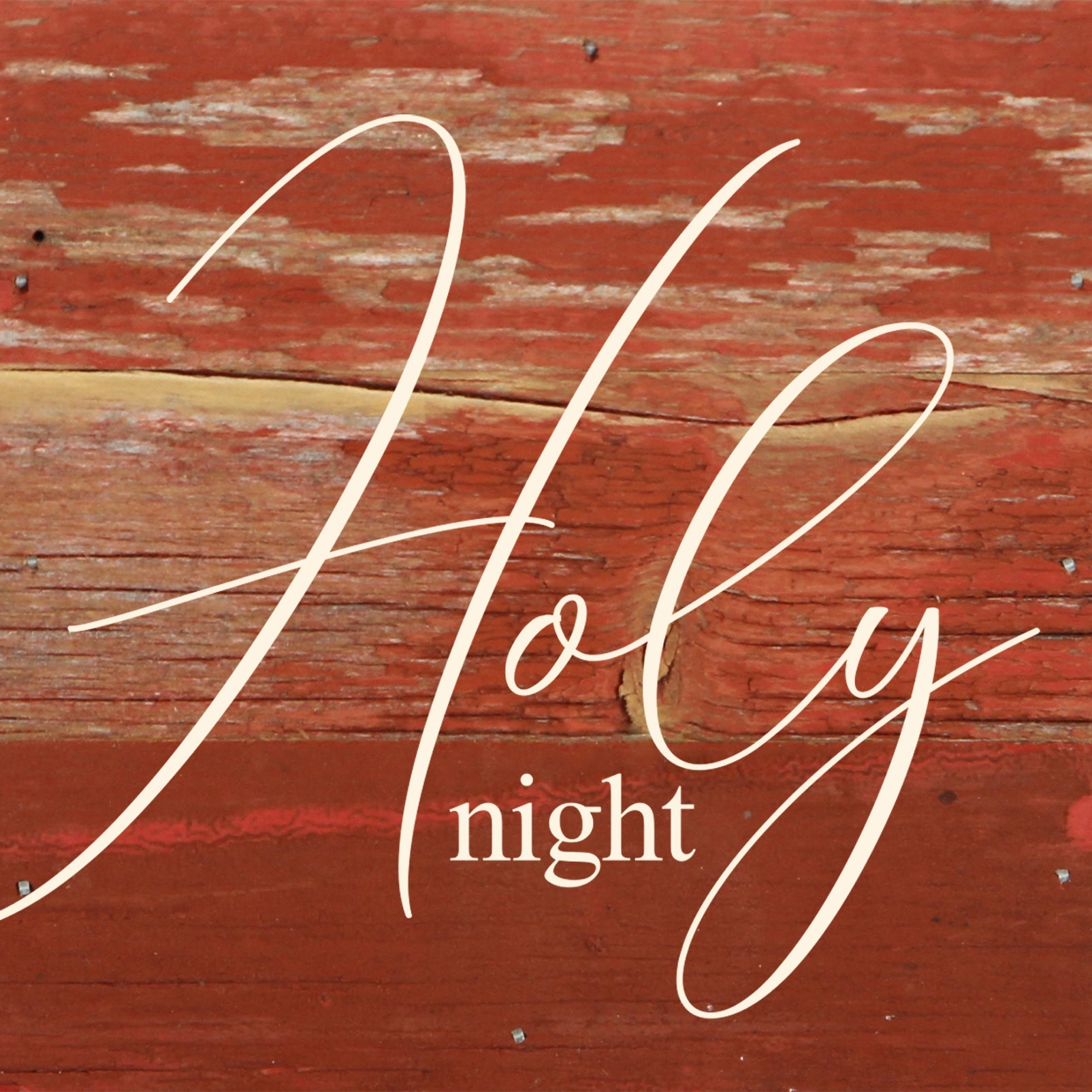 Holy night / 6"x6" Reclaimed Wood Sign