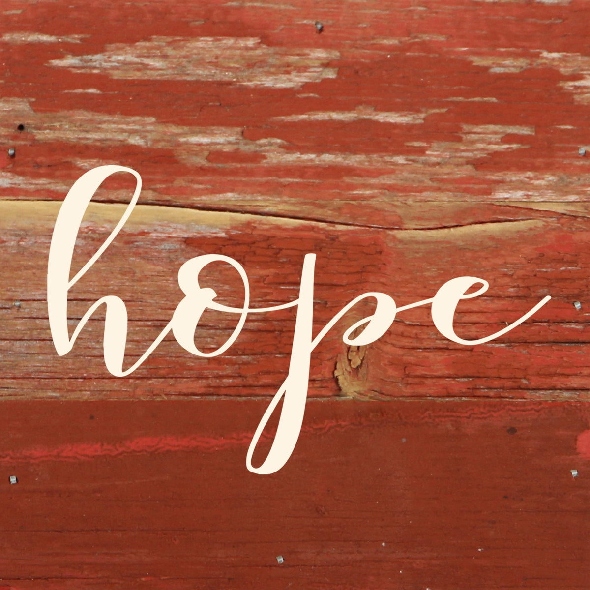 Hope (script) / 6"x6" Reclaimed Wood Sign